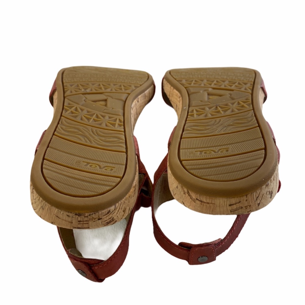 Teva Women's Red Cork Footbed Sandals - Picture 13 of 15